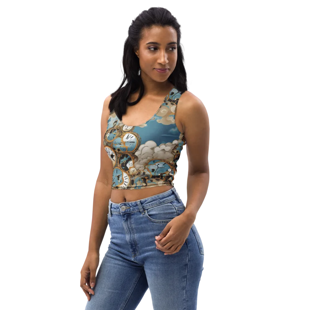 Chronos in the Clouds on Crop Top — Left Front