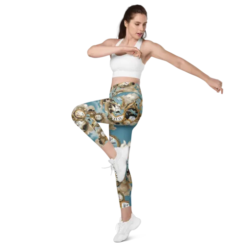 Chronos in the Clouds on a Leggings with Pockets