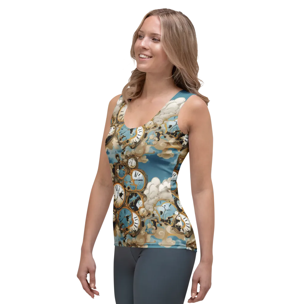 Chronos in the Clouds on Women's Tank Top — Left Front