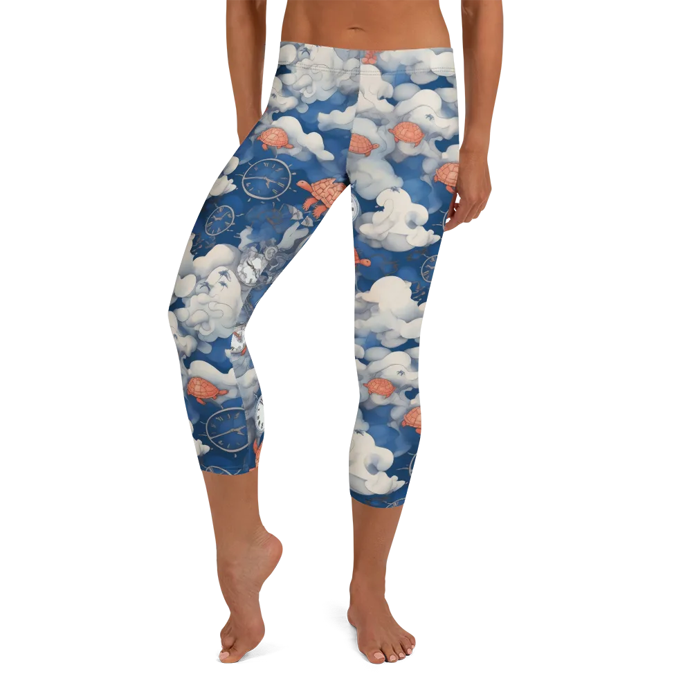 Chronicle of Turtles on Capri Leggings — Front