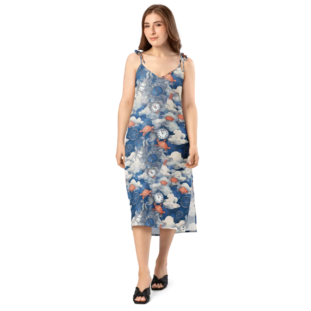 Chronicle of Turtles on Slip Dress — Front