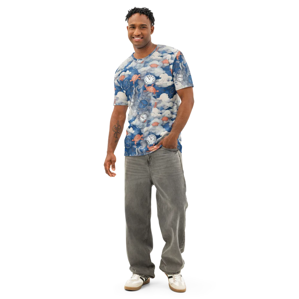 Chronicle of Turtles on Men's Cotton Crew Neck T-Shirt — Front