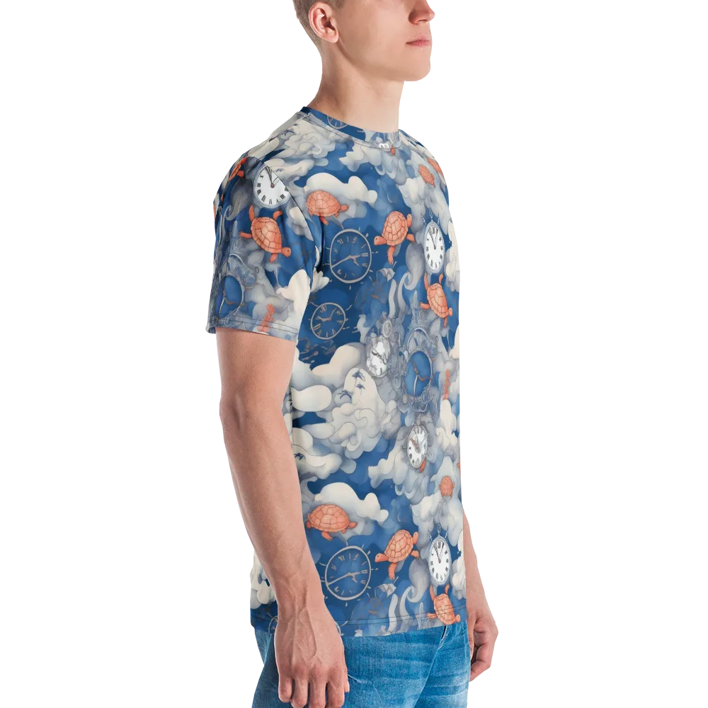 Chronicle of Turtles on Men's Crew Neck T-Shirt — Right