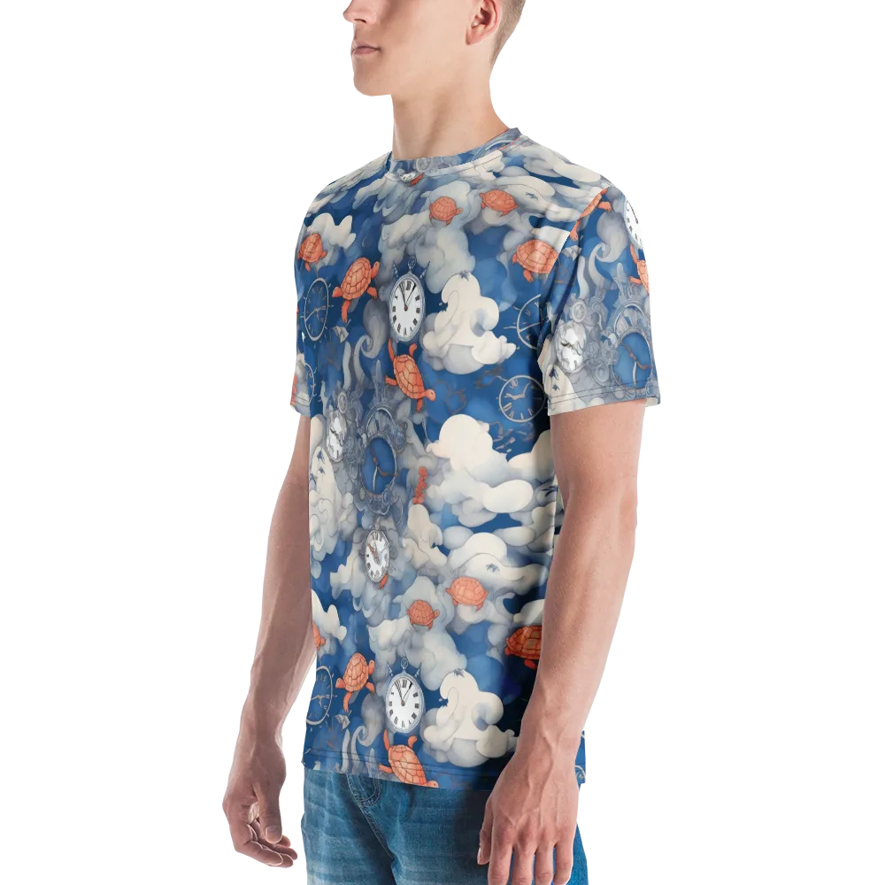 Chronicle of Turtles on Men's Crew Neck T-Shirt — Left