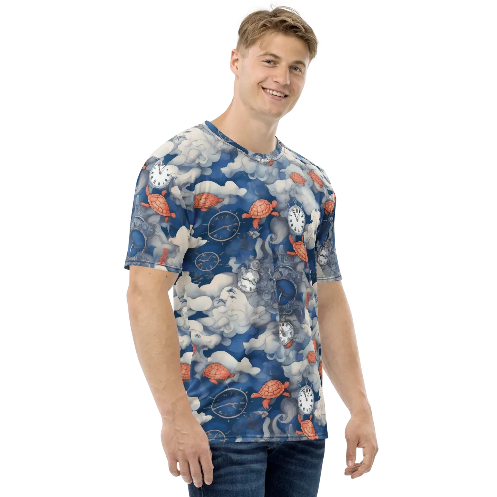 Chronicle of Turtles on Men's Crew Neck T-Shirt — Right