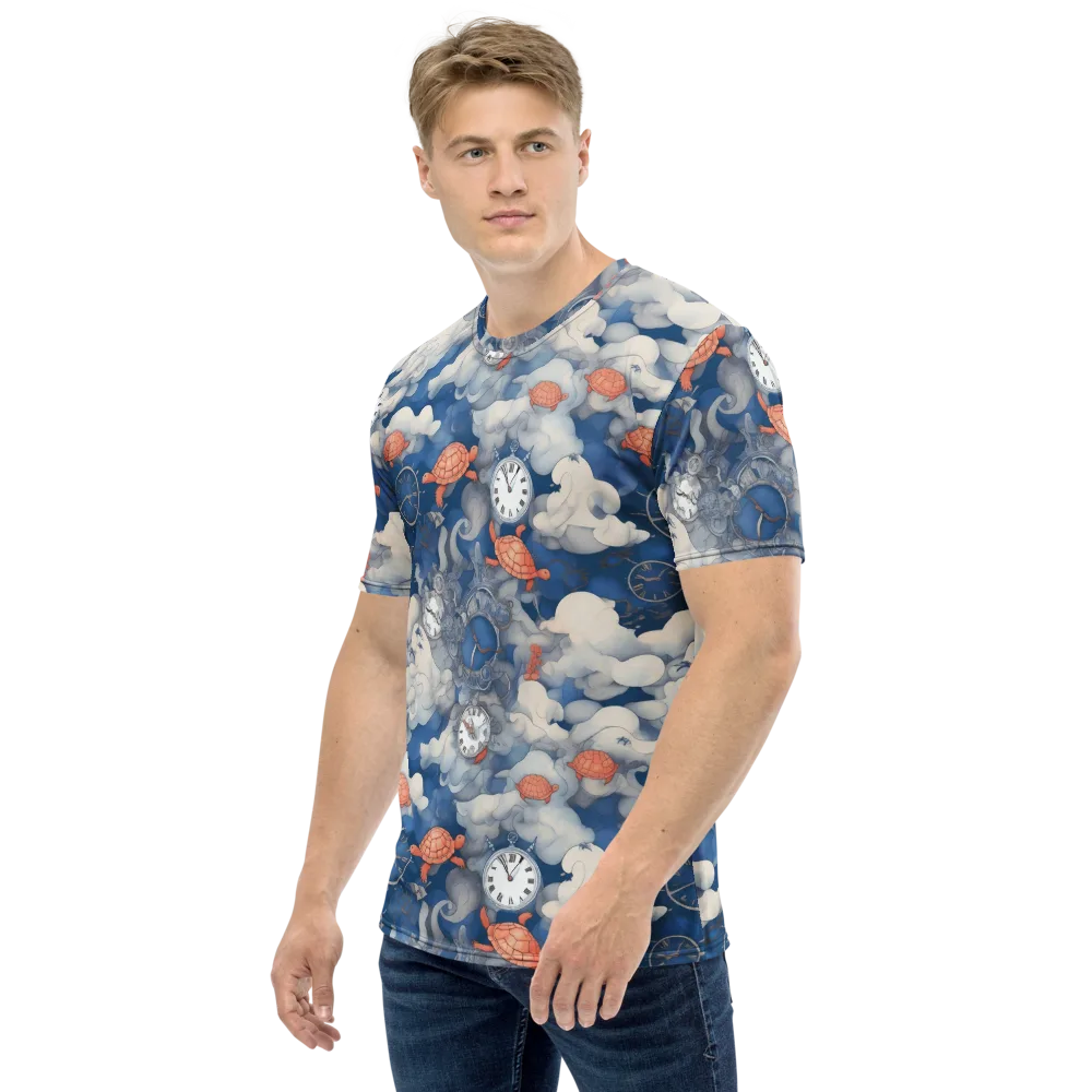 Chronicle of Turtles on Men's Crew Neck T-Shirt — Left