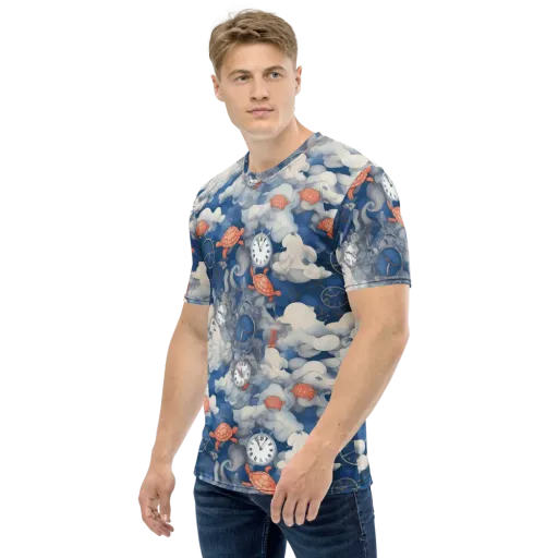 Chronicle of Turtles on a Men's Crew Neck T-Shirt