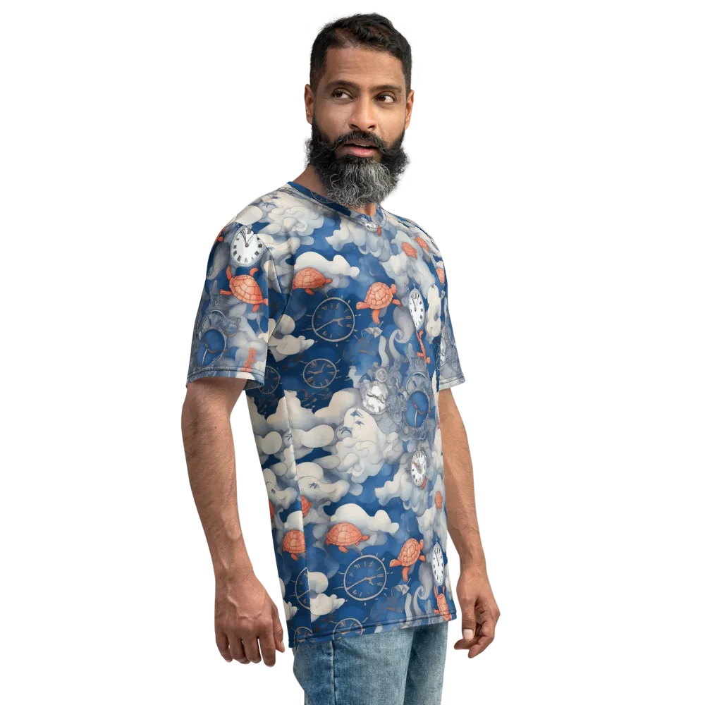 Chronicle of Turtles on Men's Crew Neck T-Shirt — Right