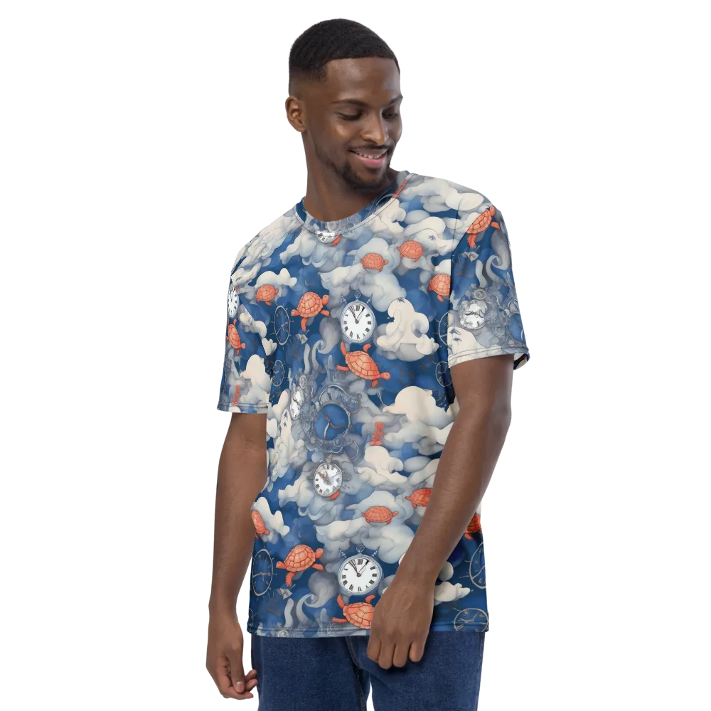 Chronicle of Turtles on Men's Crew Neck T-Shirt — Left