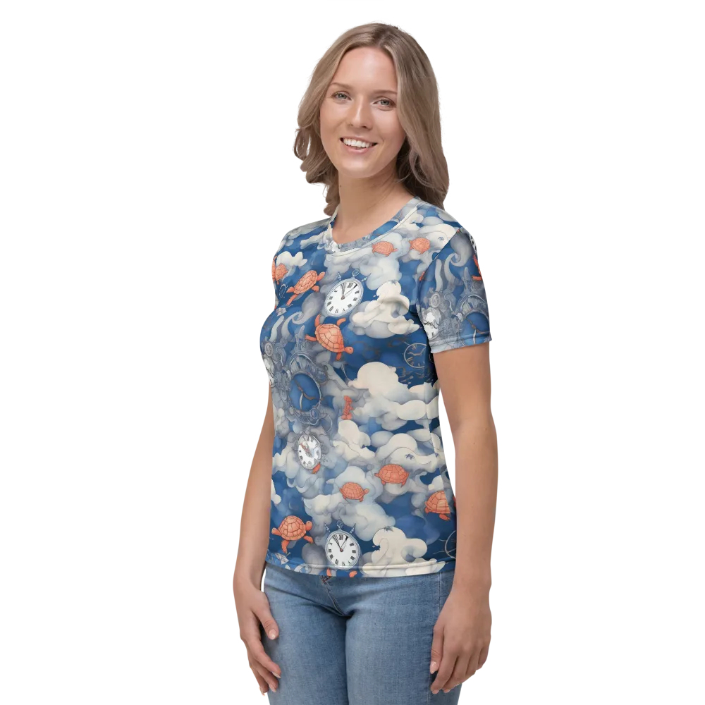 Chronicle of Turtles on Women's Crew Neck T-Shirt — Left