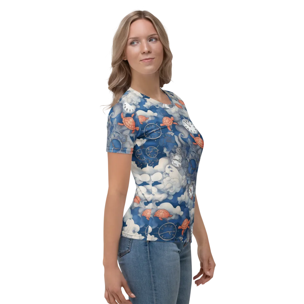 Chronicle of Turtles on Women's Crew Neck T-Shirt — Right