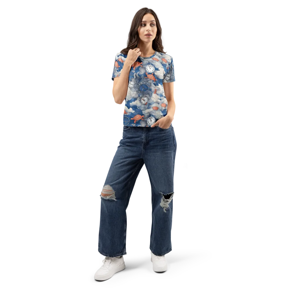 Chronicle of Turtles on Women's Crew Neck T-Shirt — Front