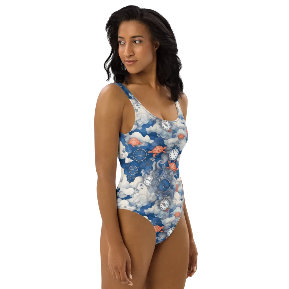 Chronicle of Turtles on One-Piece Swimsuit — Right