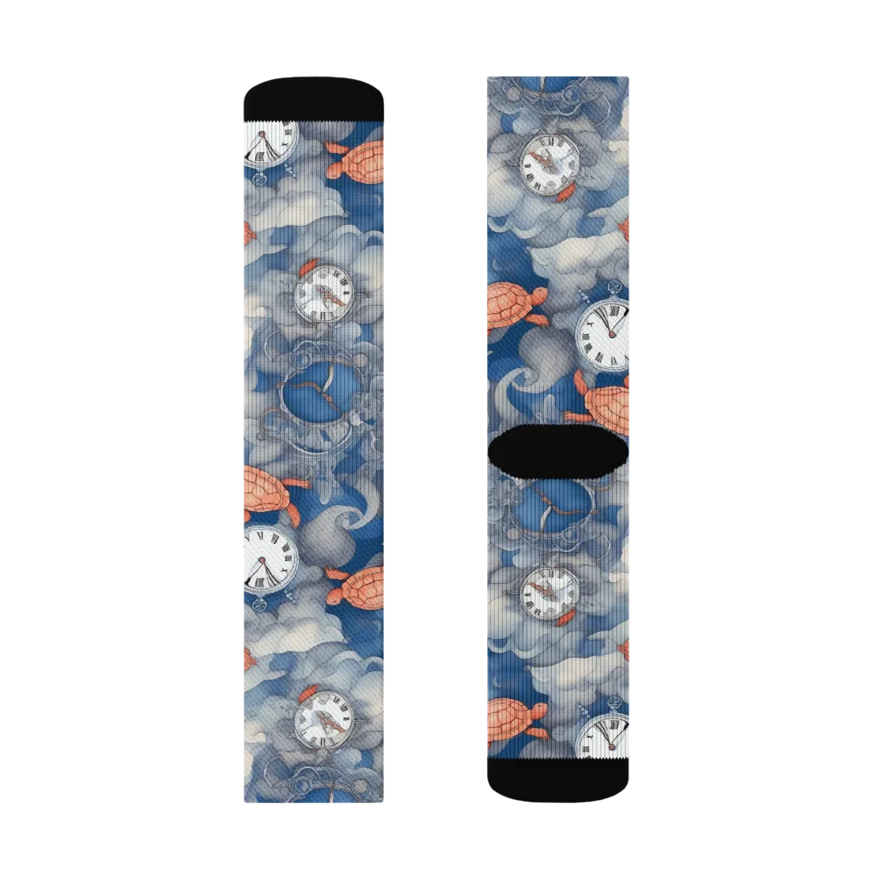 Chronicle of Turtles on Socks — Left Sock