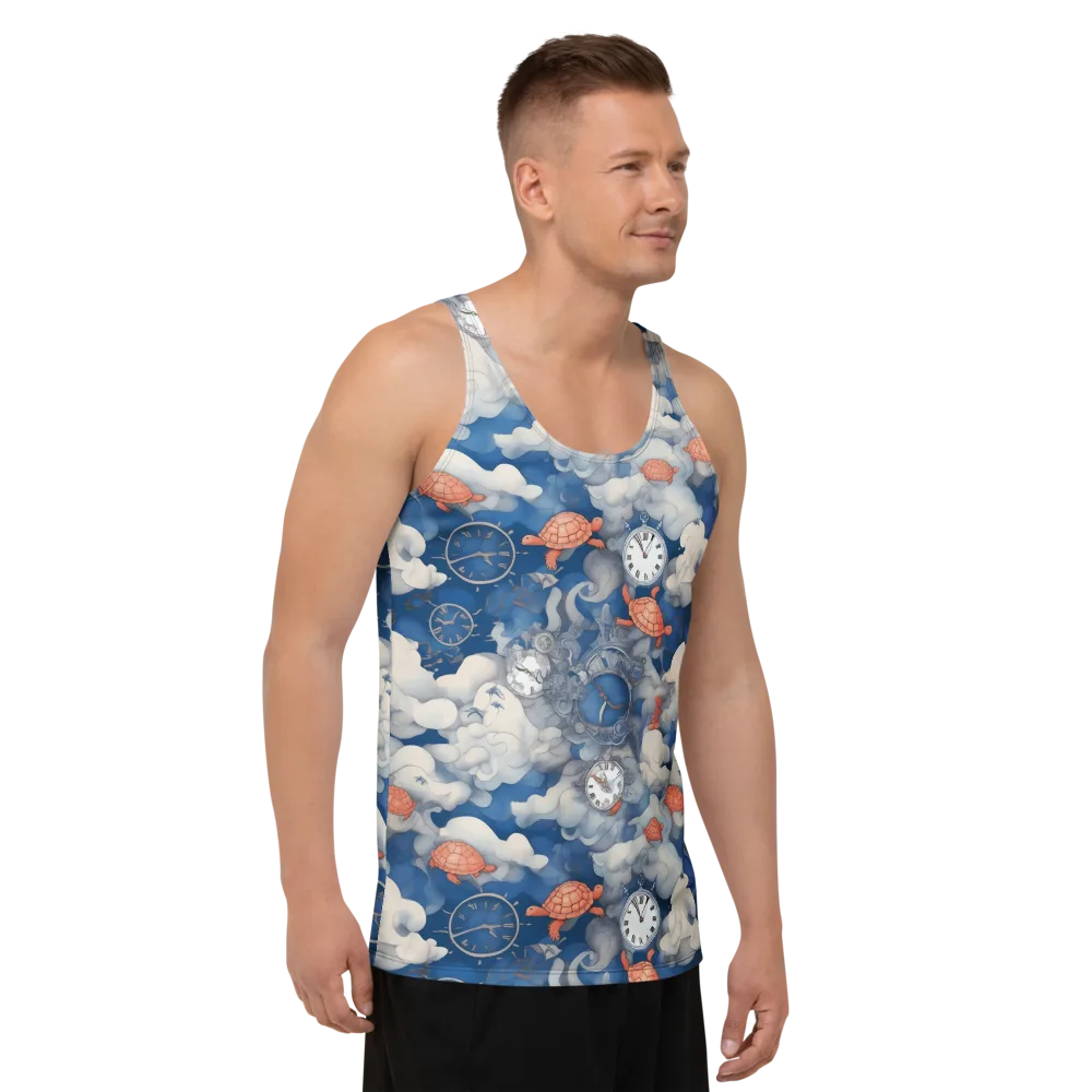 Chronicle of Turtles on Men's Tank Top — Right Front