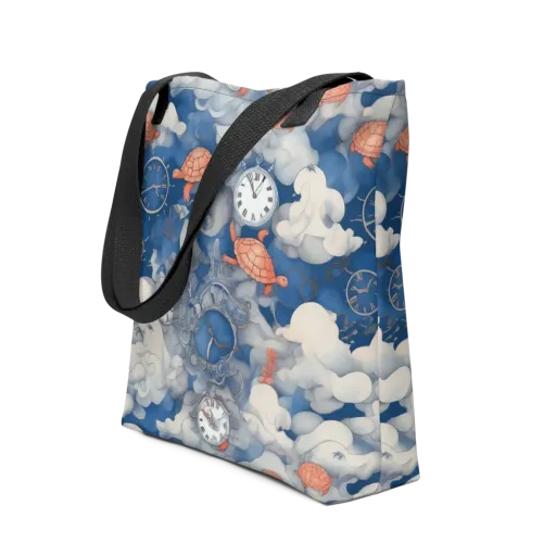 Chronicle of Turtles on a Tote Bag
