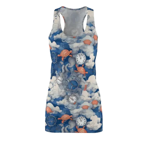 Chronicle of Turtles on a Racerback Dress