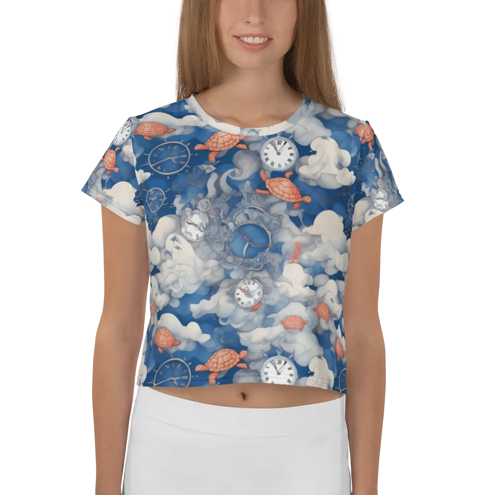 Chronicle of Turtles on Crop Tee — Front