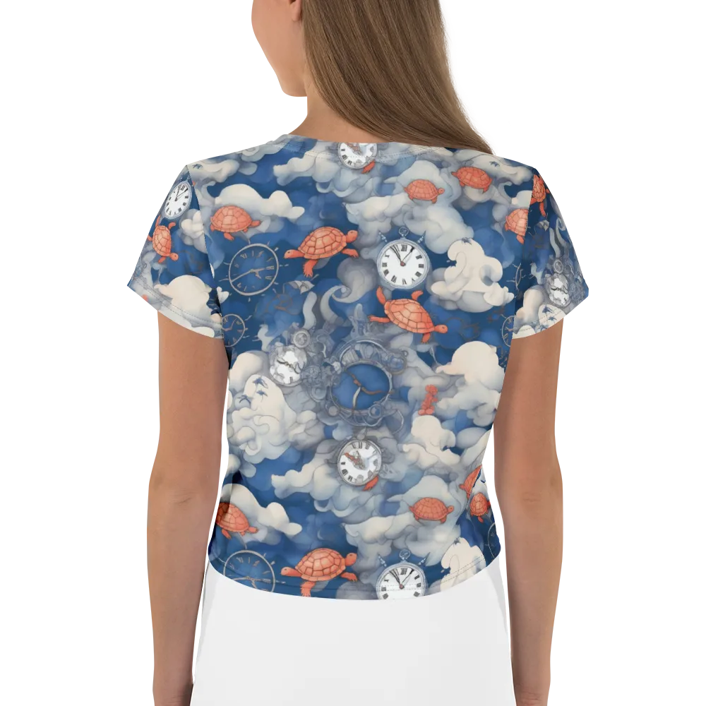 Chronicle of Turtles on Crop Tee — Back