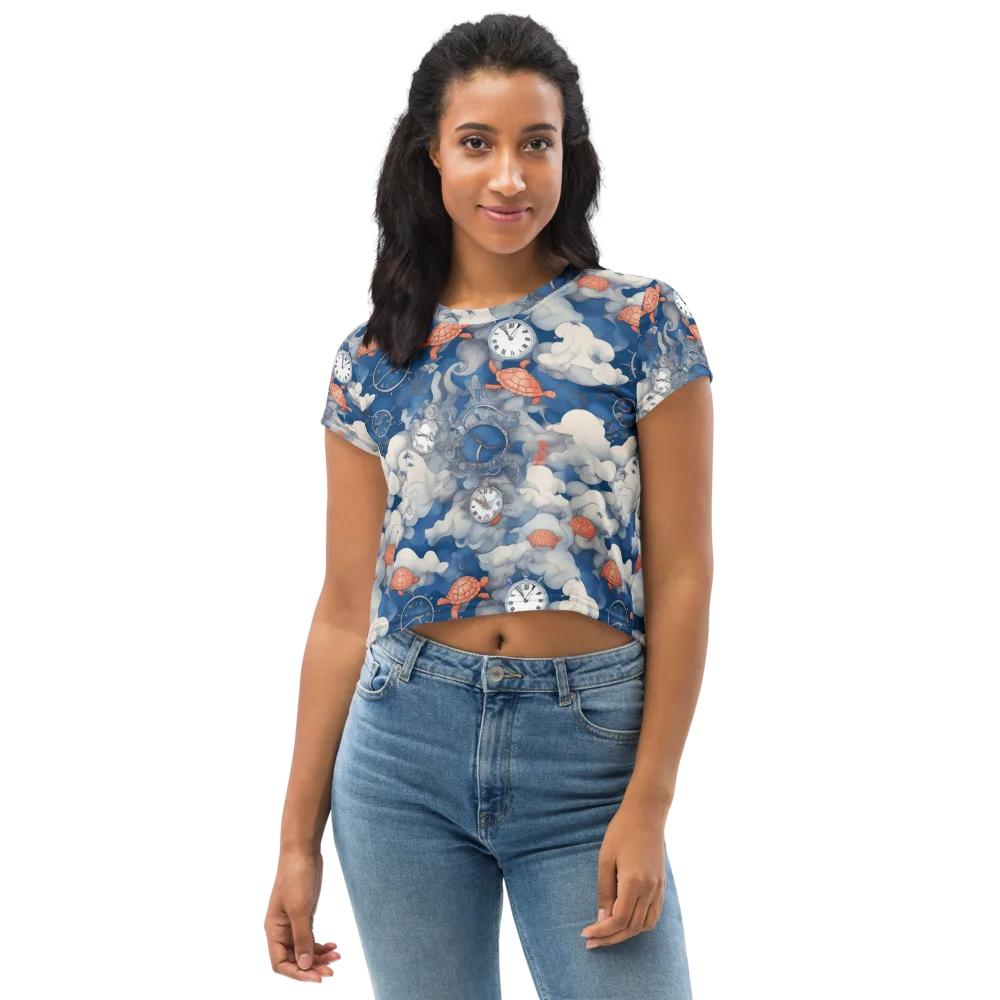 Chronicle of Turtles on Crop Tee — Front