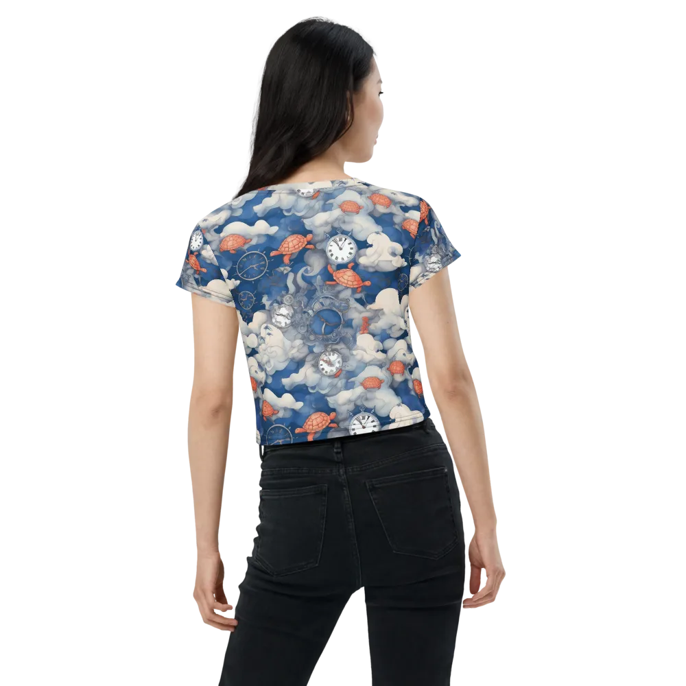Chronicle of Turtles on Crop Tee — Back