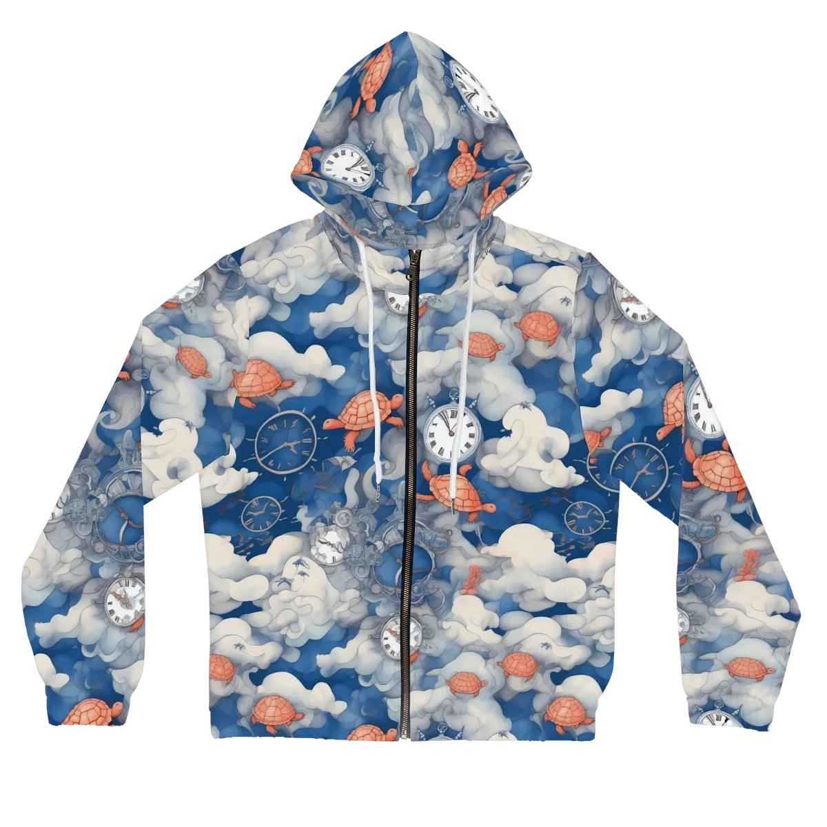 Chronicle of Turtles on Women's Full-Zip Hoodie — Front