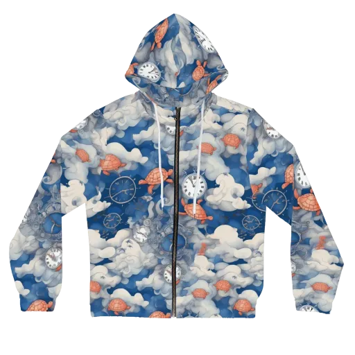 Chronicle of Turtles on a Women's Full-Zip Hoodie