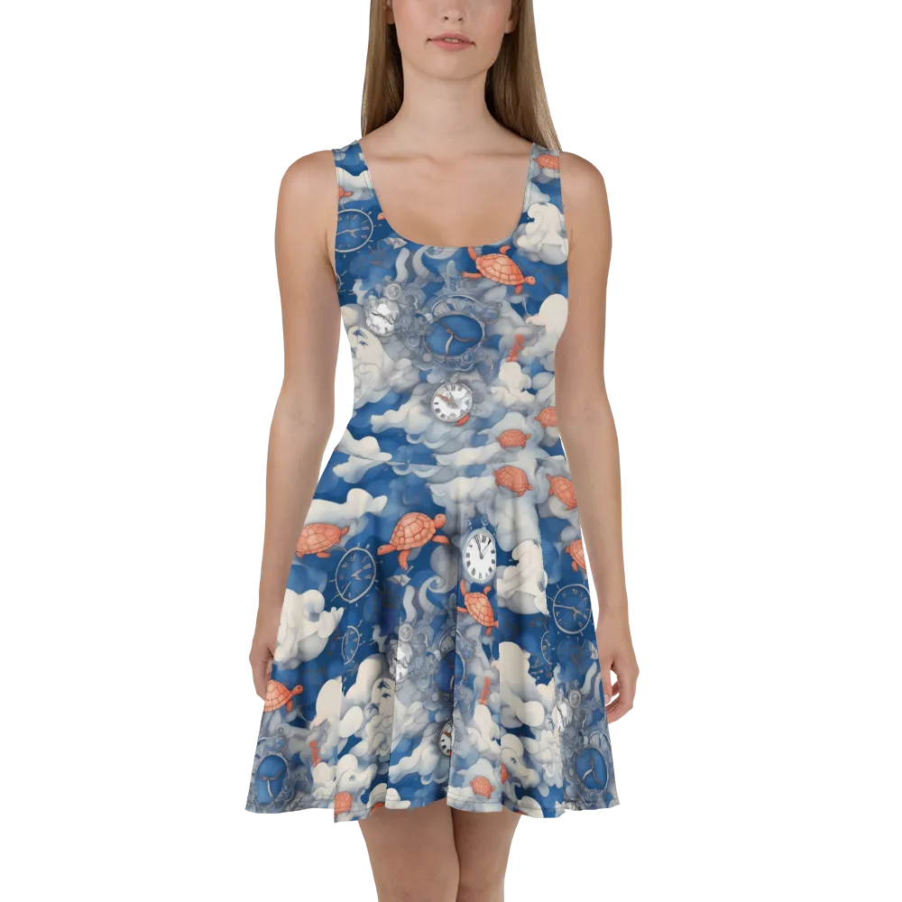Chronicle of Turtles on Skater Dress — Front