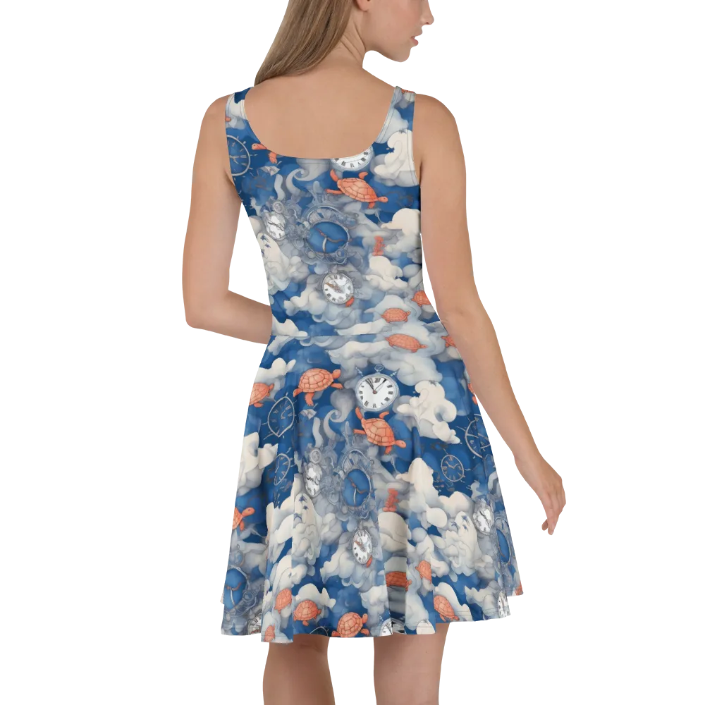 Chronicle of Turtles on Skater Dress — Back