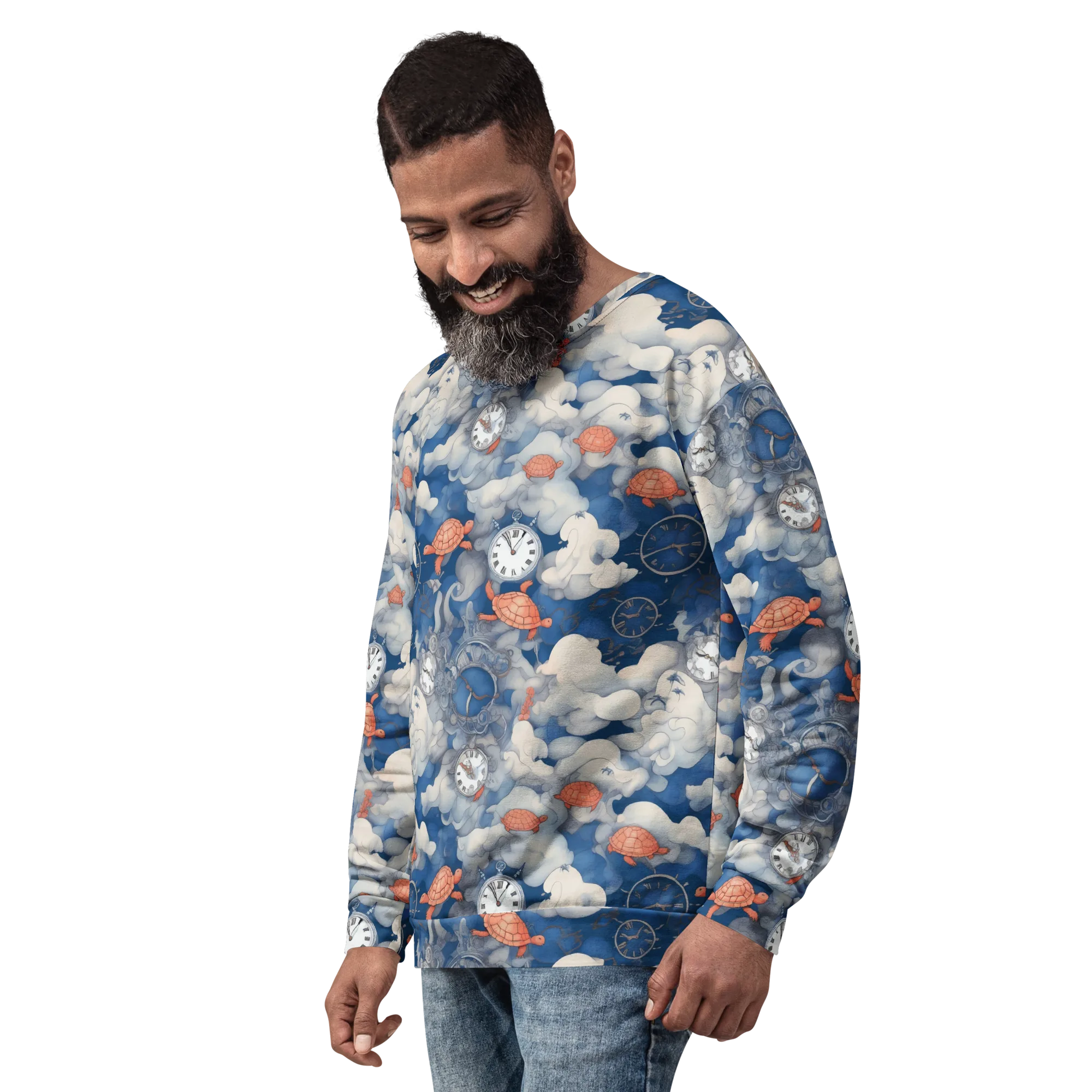 Chronicle of Turtles on Sweatshirt — Left Front
