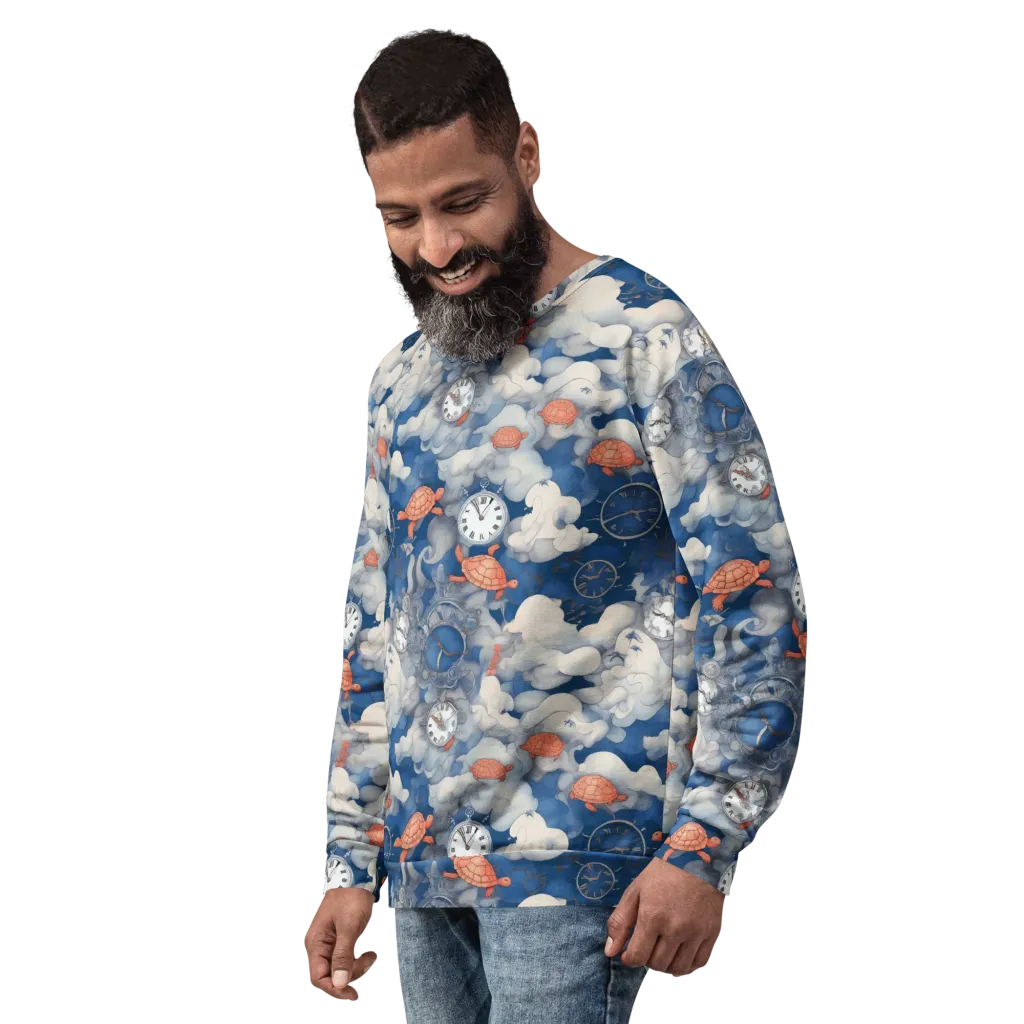 Chronicle of Turtles on Sweatshirt — Left Front
