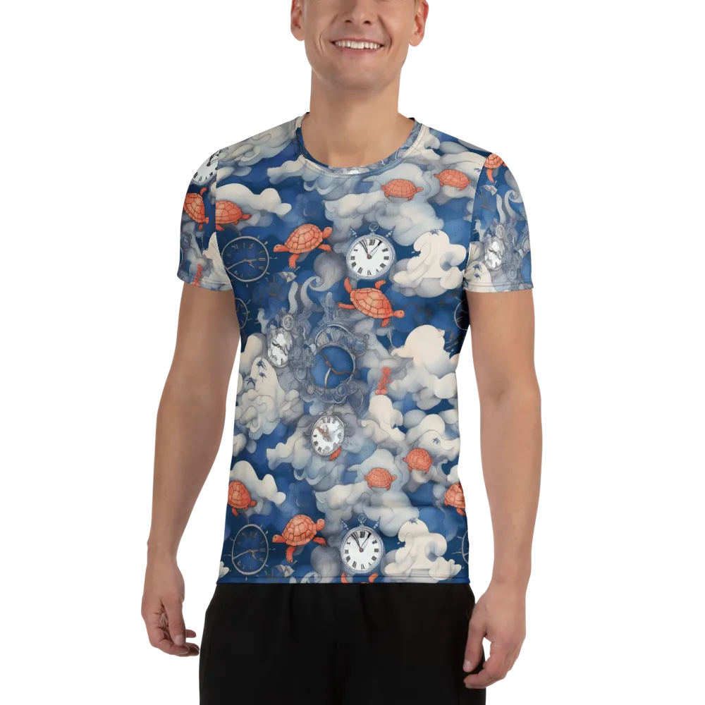 Chronicle of Turtles on Men's Athletic T-Shirt — Front