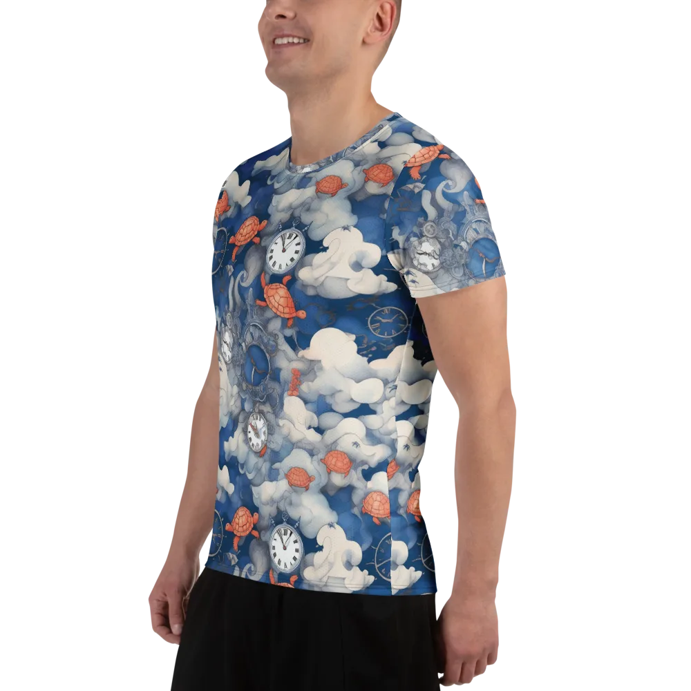 Chronicle of Turtles on Men's Athletic T-Shirt — Left