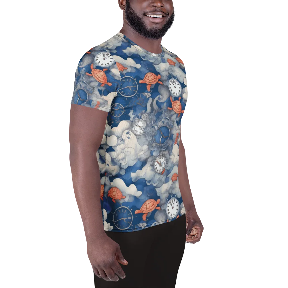 Chronicle of Turtles on Men's Athletic T-Shirt — Right