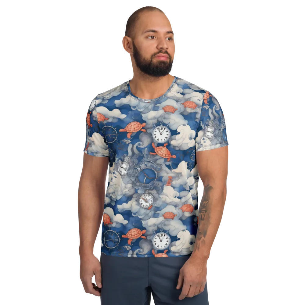 Chronicle of Turtles on Men's Athletic T-Shirt — Front