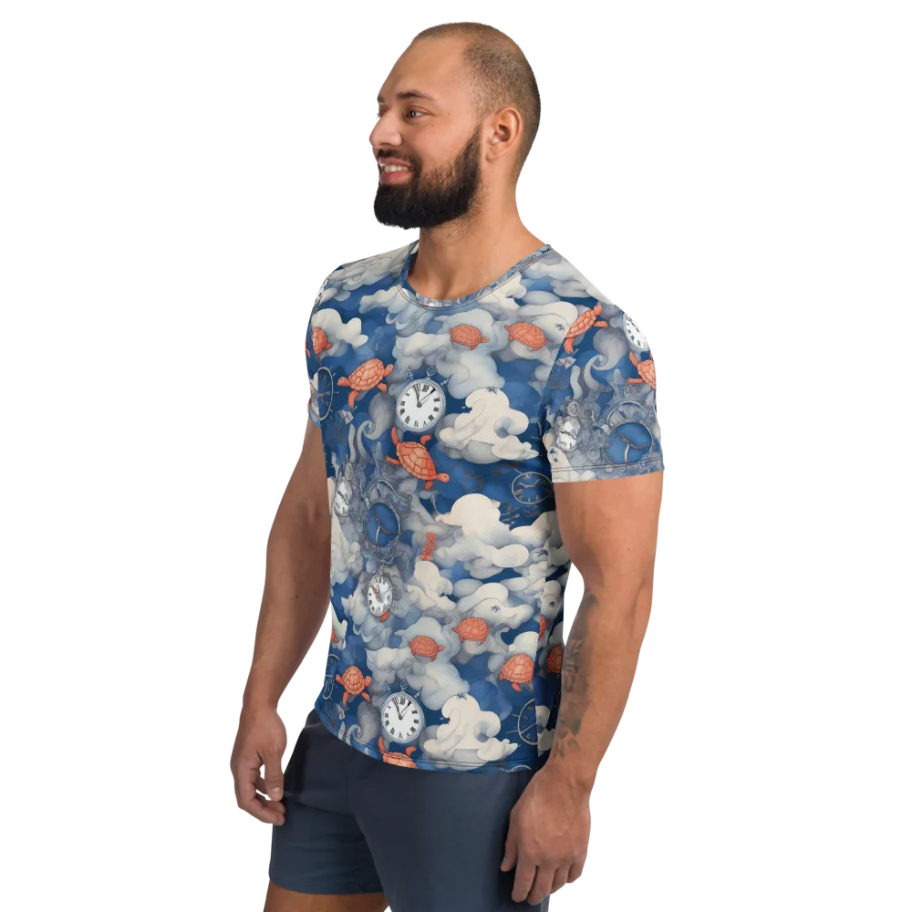 Chronicle of Turtles on Men's Athletic T-Shirt — Left