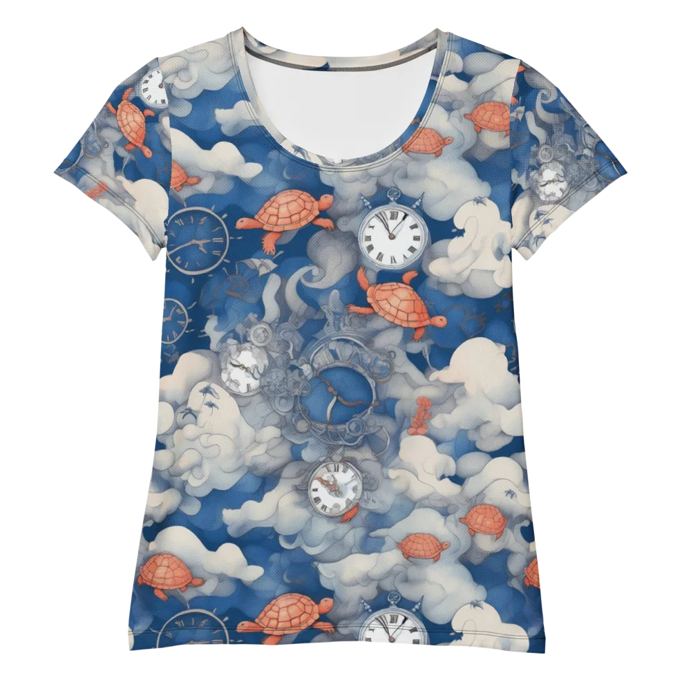 Chronicle of Turtles on Women's Athletic T-Shirt — Front