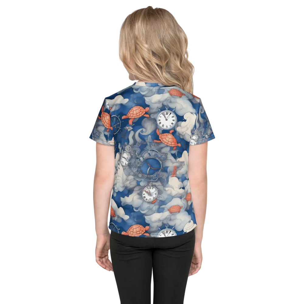 Chronicle of Turtles on Kids Crew Neck T-Shirt — Back