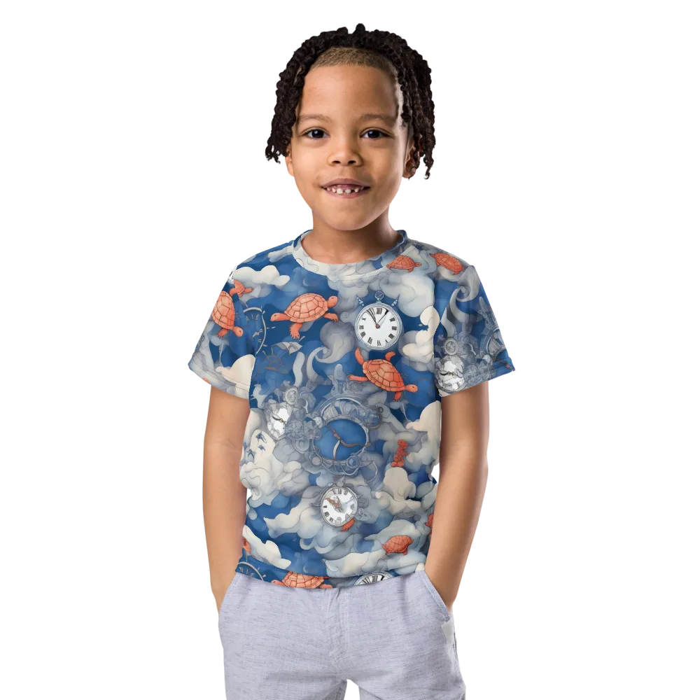 Chronicle of Turtles on Kids Crew Neck T-Shirt — Front
