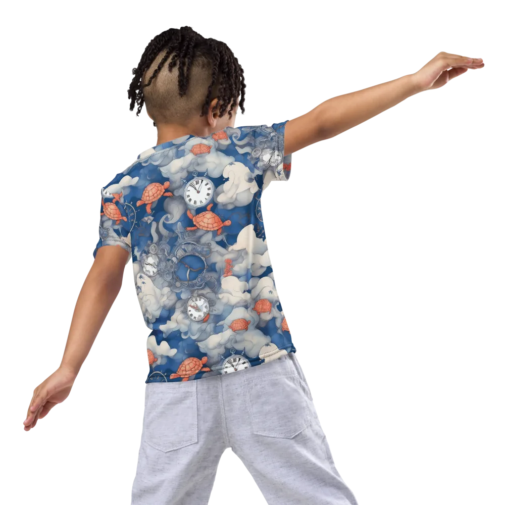 Chronicle of Turtles on Kids Crew Neck T-Shirt — Back