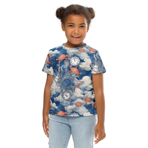 Chronicle of Turtles on a Kids Crew Neck T-Shirt