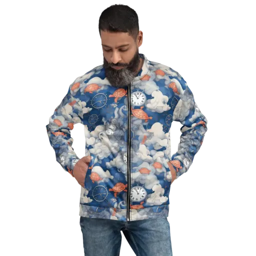 Chronicle of Turtles on a Bomber Jacket