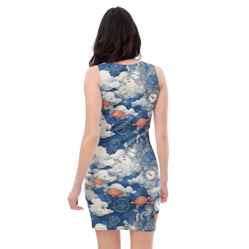 Chronicle of Turtles on Bodycon Dress — Back