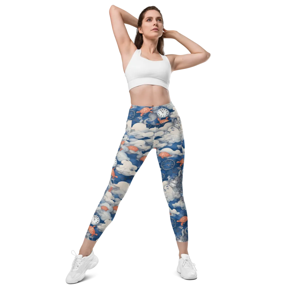 Chronicle of Turtles on Leggings with Pockets — Front