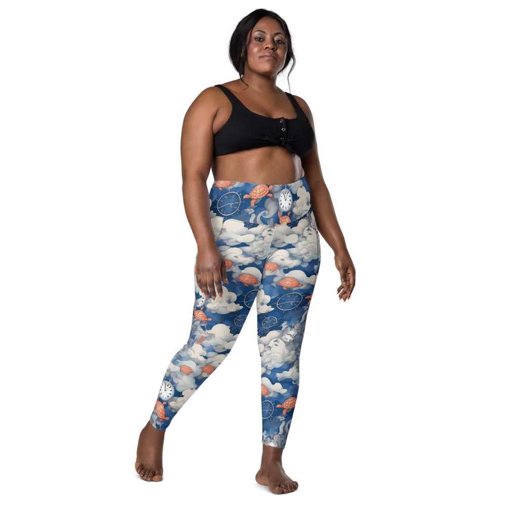 Chronicle of Turtles on Leggings with Pockets — Front