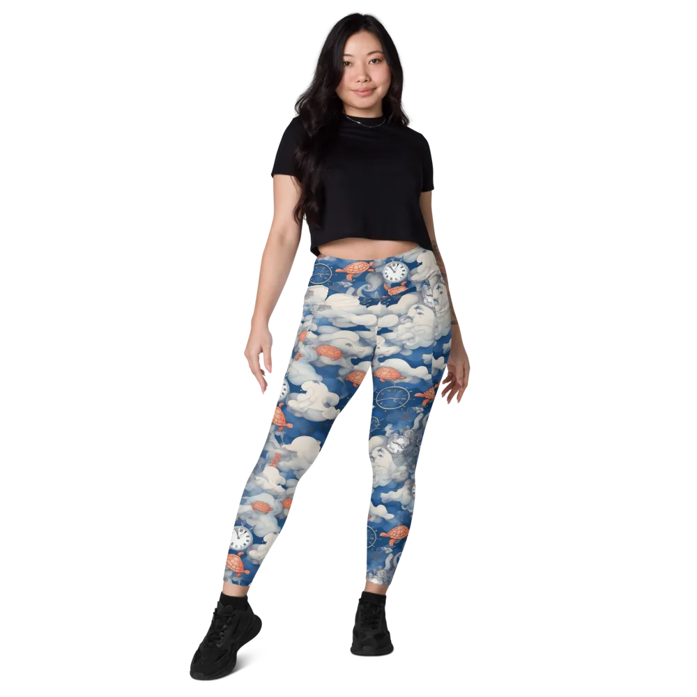 Chronicle of Turtles on Leggings with Pockets — Front