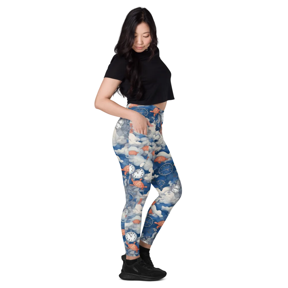 Chronicle of Turtles on Leggings with Pockets — Right