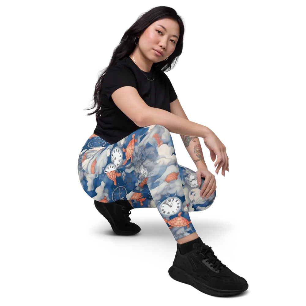 Chronicle of Turtles on Leggings with Pockets — Right Front