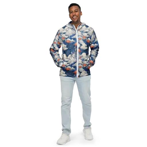 Chronicle of Turtles on a Men's Windbreaker
