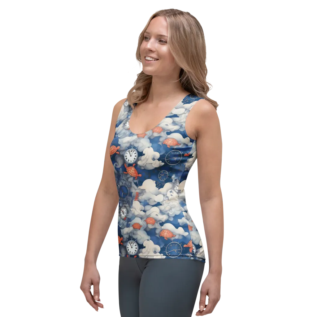 Chronicle of Turtles on Women's Tank Top — Left Front